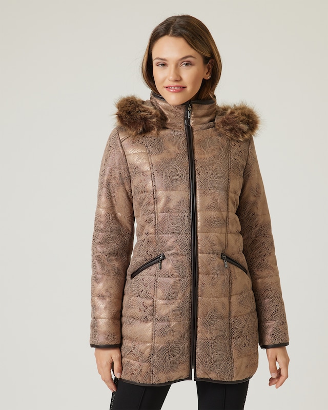 Steppjacke mit Foliendruck