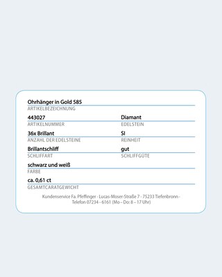 Brillant-Ohrhänger 0,62 ct