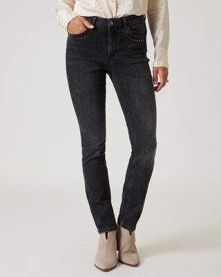 Jeans mit Nietenverzierung