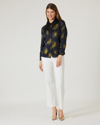 Bluse mit Spitzenkragen