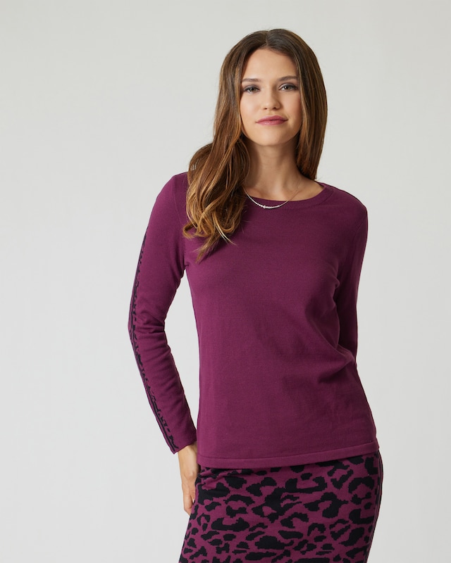 Pullover im Leo-Design
