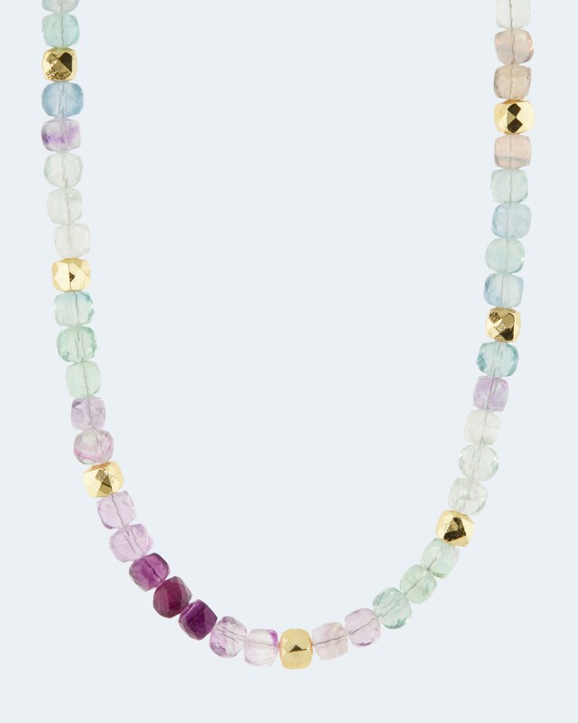 Collier mit Fluorit und Hämatit