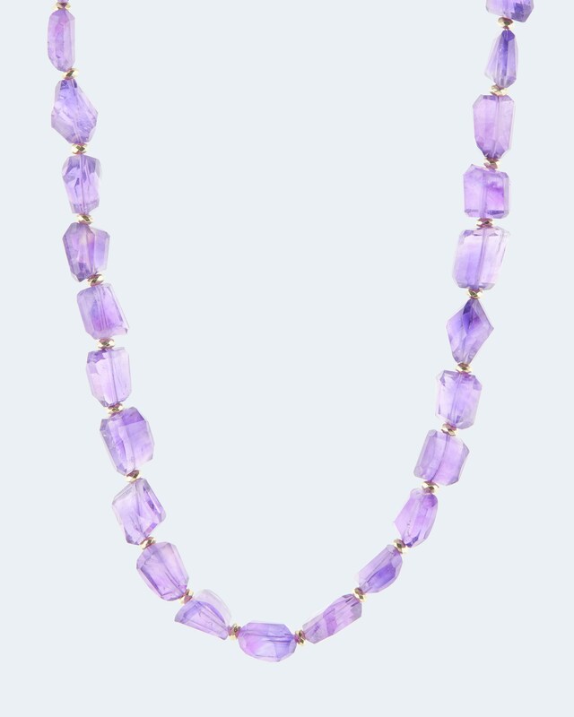 Collier mit Amethyst und Pyrit