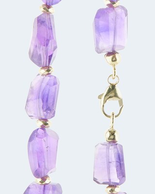 Collier mit Amethyst und Pyrit