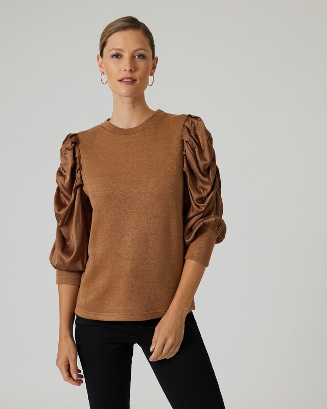 Shirt mit Satin