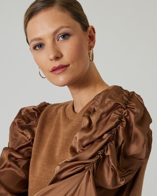 Shirt mit Satin
