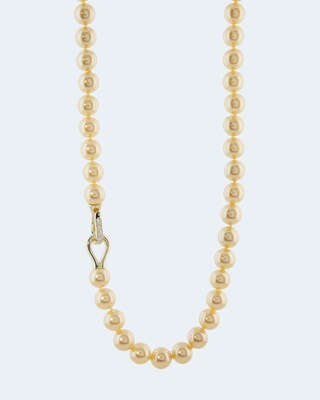 Collier mit Muschelkernperlen 10 mm