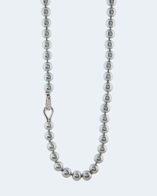 Collier mit Muschelkernperlen 10 mm
