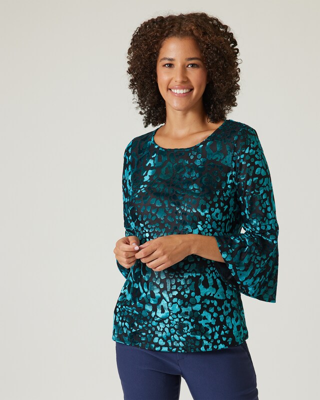 Longshirt mit Samtausbrenner