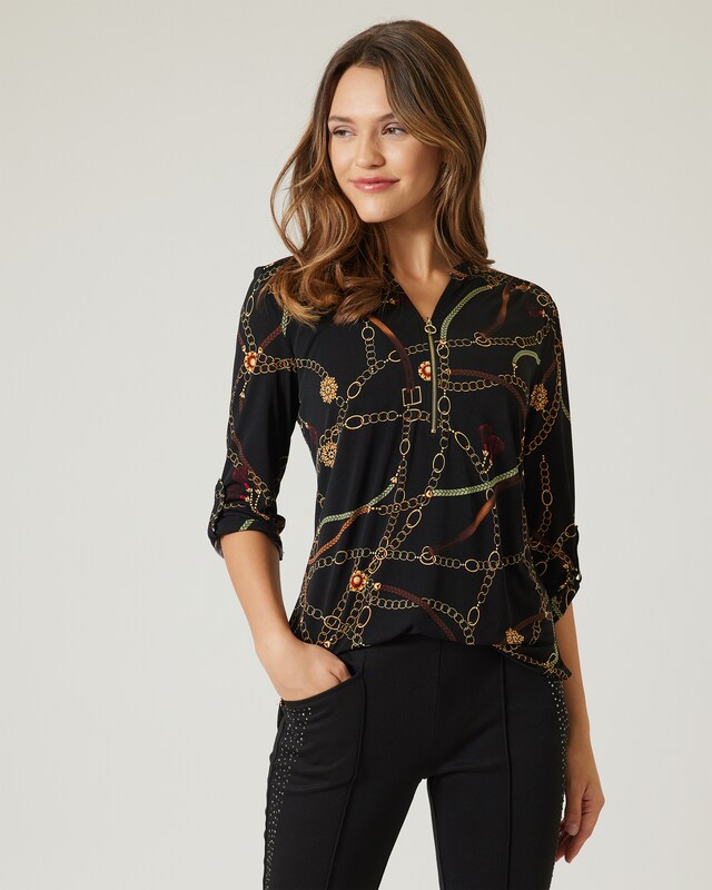 Blusenshirt mit Kettendruck