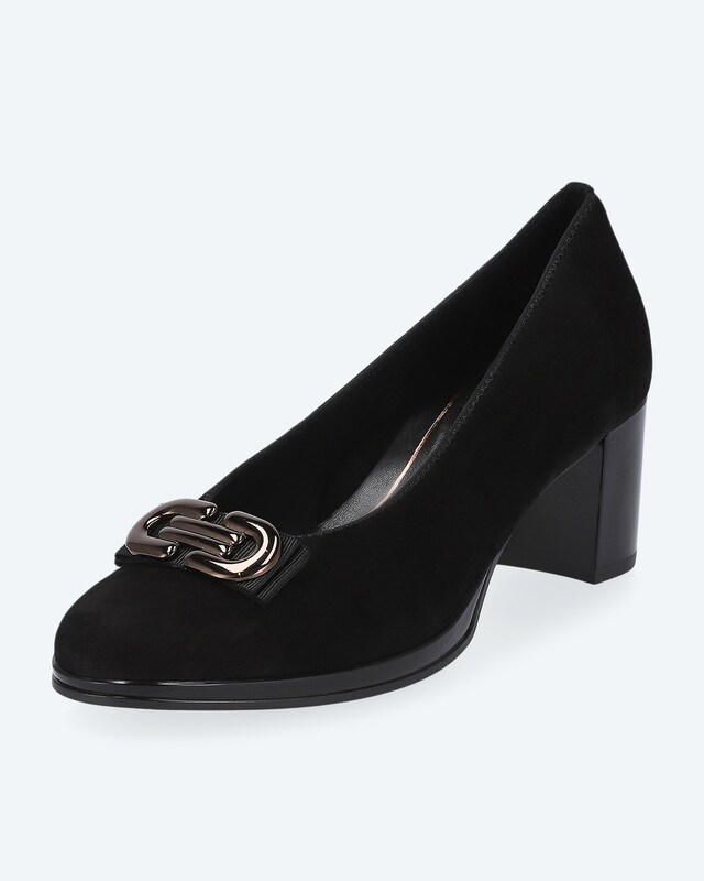 Pumps mit Metallic-Dekor