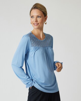 Shirt mit Häkelspitze