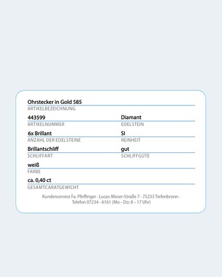 Brillant-Ohrstecker 0,40 ct