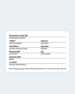 Brillant-Ohrstecker 0,40 ct