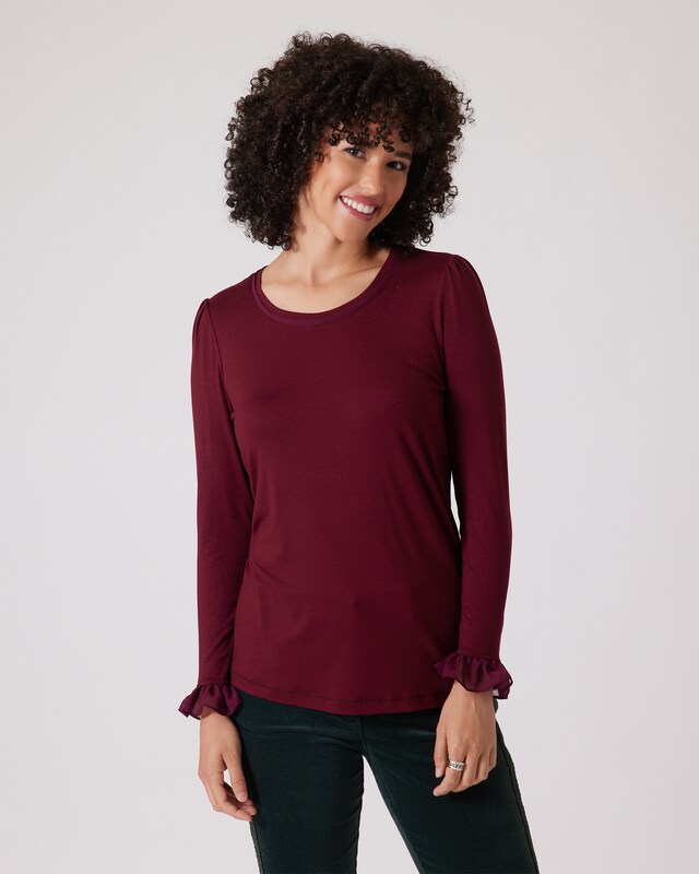 Shirt mit Chiffonrüschen