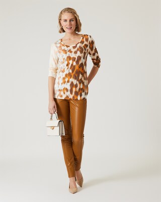 Shirt mit Allover-Print & Steinchen