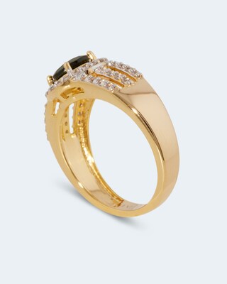 Ring mit Chromdiopsid & Zirkon