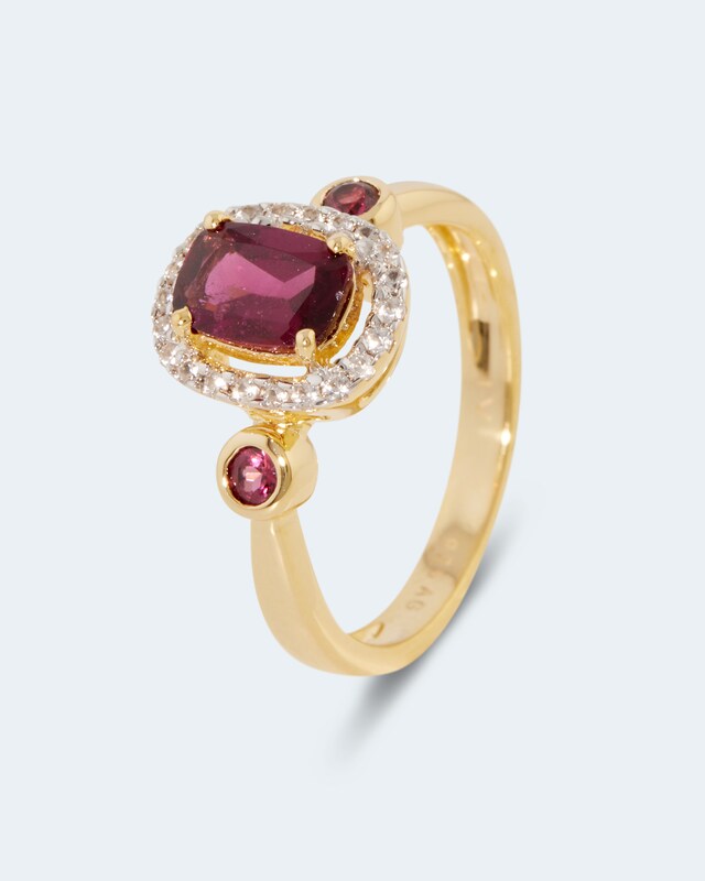 Ring mit Rhodolith & Zirkon