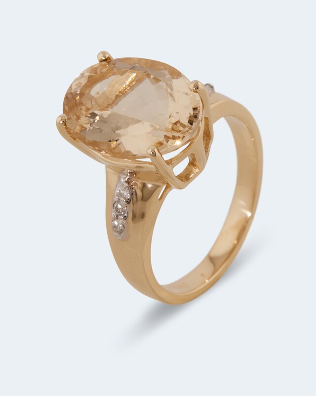 Ring mit Morganit & Brillanten