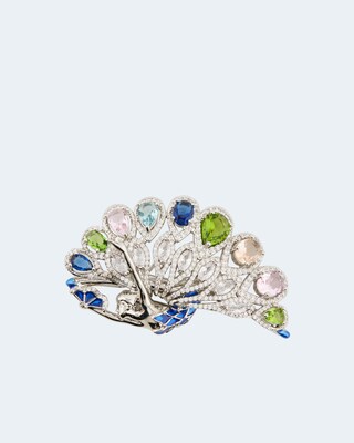 Brosche mit Zirkonia