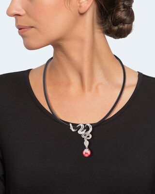 Ledercollier mit Anhänger