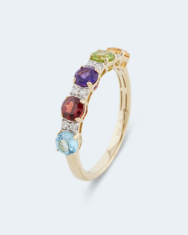 Ring mit Multi-Edelstein