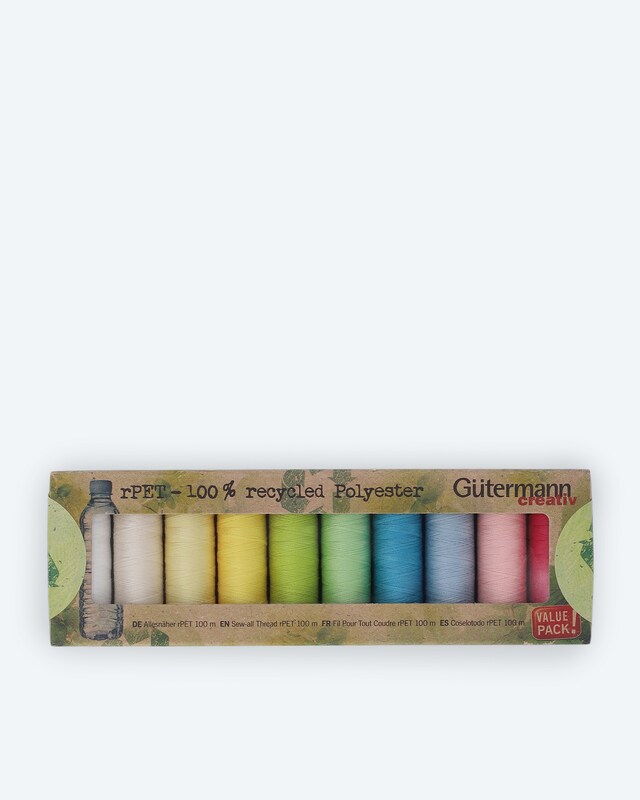 Nähfaden-Set rPet, Pastellfarben