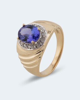 Ring mit Tansanit & Brillanten