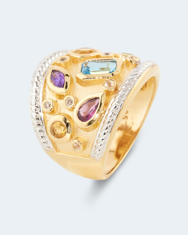 Ring mit Edelsteinmix