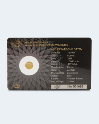 Goldmünze 25 Jahre Emu Australien
