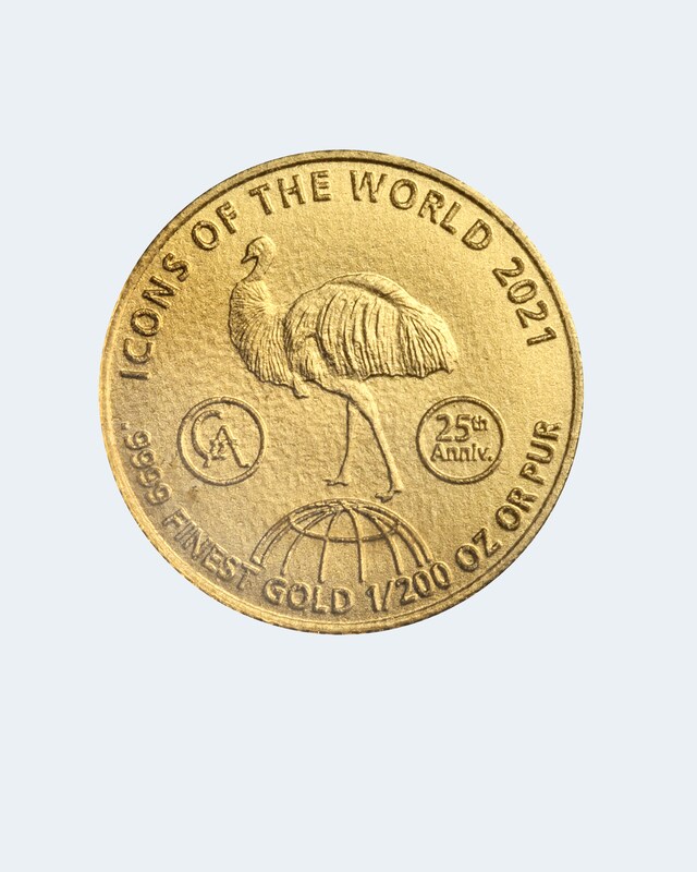 Goldmünze 25 Jahre Emu Australien