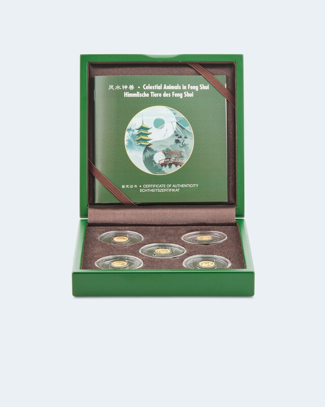 Münz-Set himmlische Tiere des Feng Shui