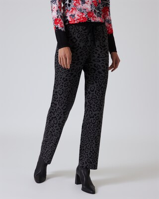 Strickhose mit Leojacquard
