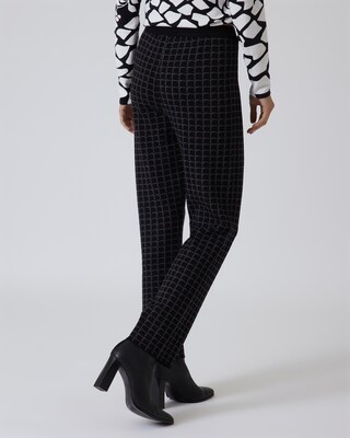 Strickhose mit Karojacquard