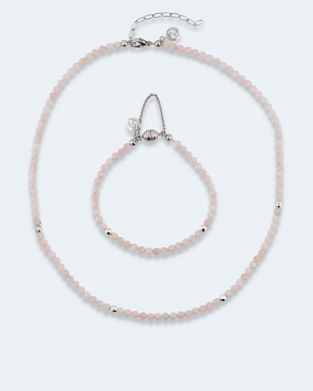 Collier und Armband mit Morganit