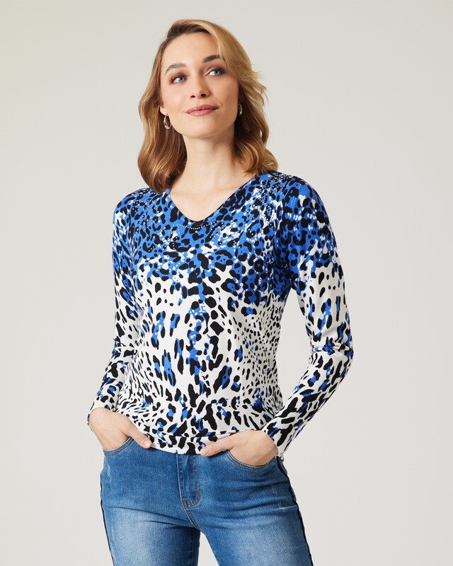 Pullover mit Leo-Muster