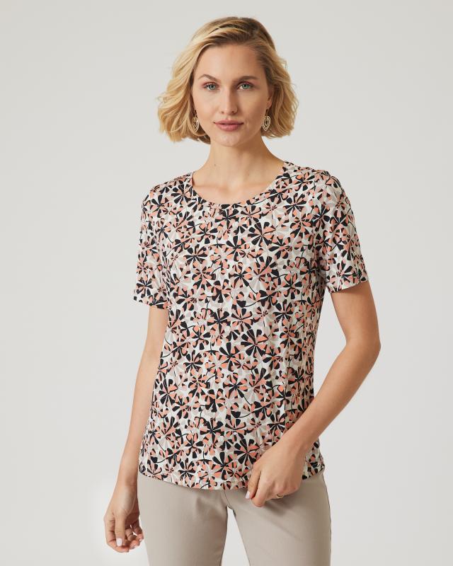 Produktabbildung für Helena Vera Shirt mit Retro-Blumendruck