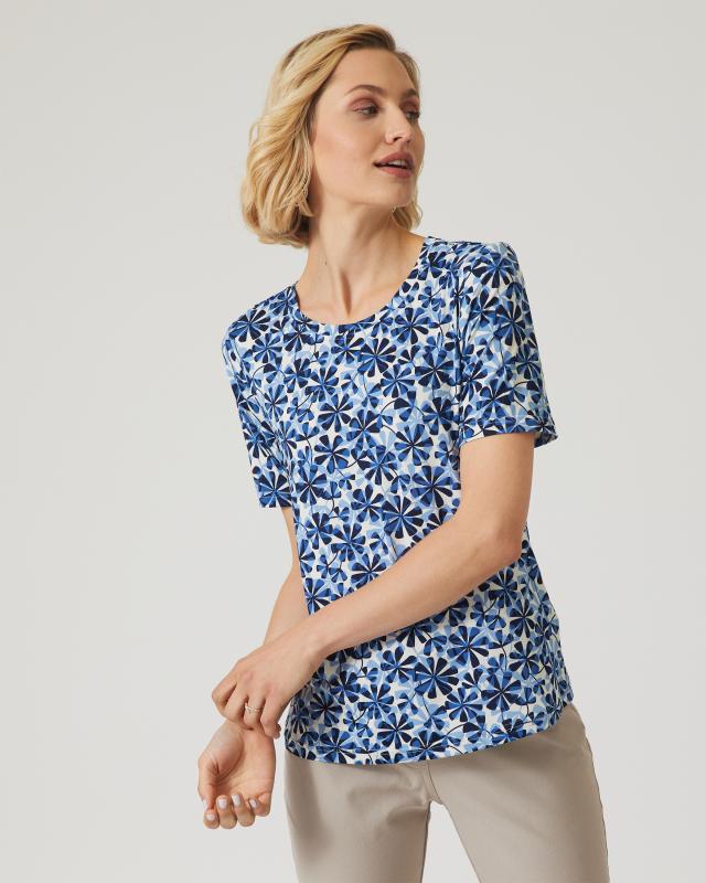 Produktabbildung für Helena Vera Shirt mit Retro-Blumendruck