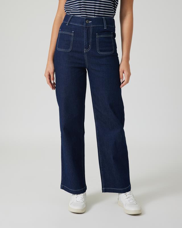 Jeans mit Kontrast-Steppung