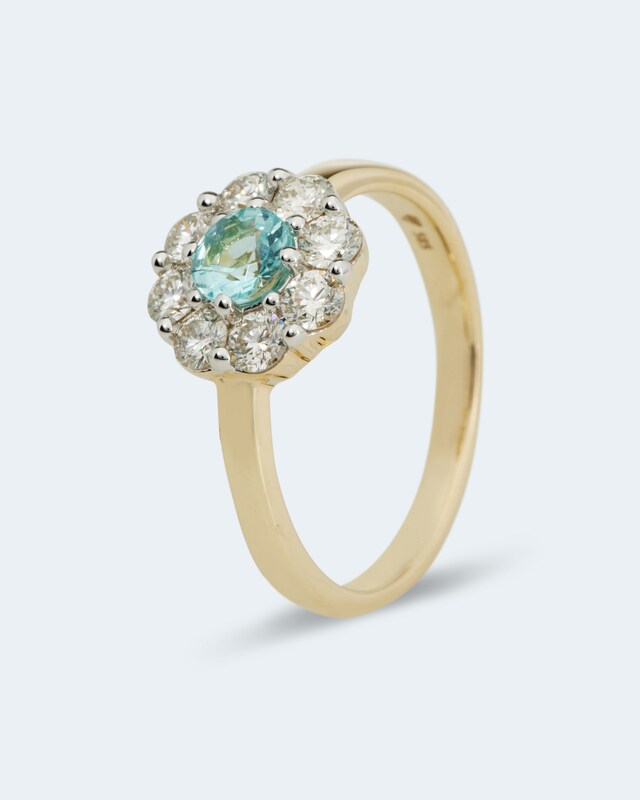 Ring mit Paraiba-Turmalin & Brillanten