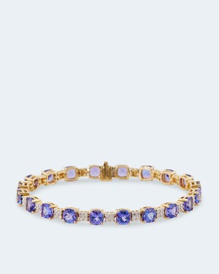 Armband mit Tansanit AAAA und Brillant