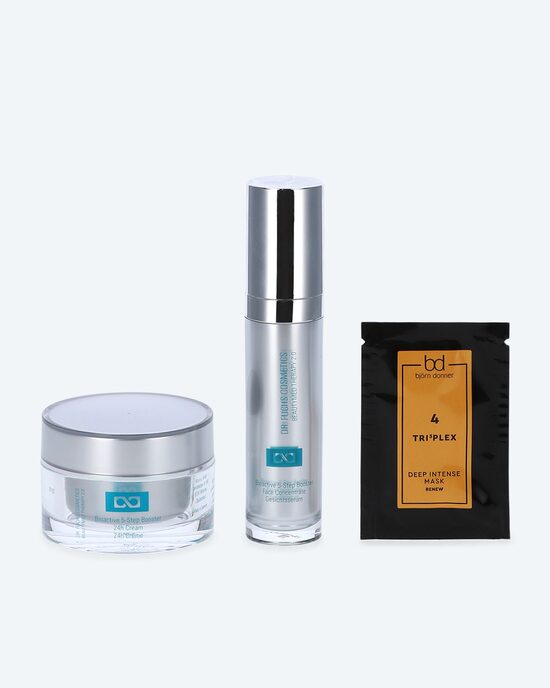 Produktabbildung für Booster-Set: Serum, Creme & Testsachet