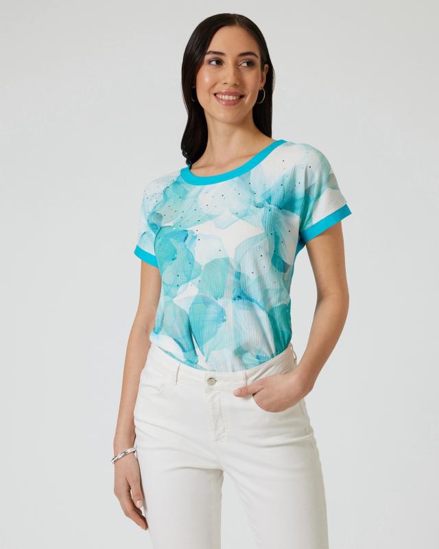 Produktabbildung für Shirt mit bedruckten Crepe
