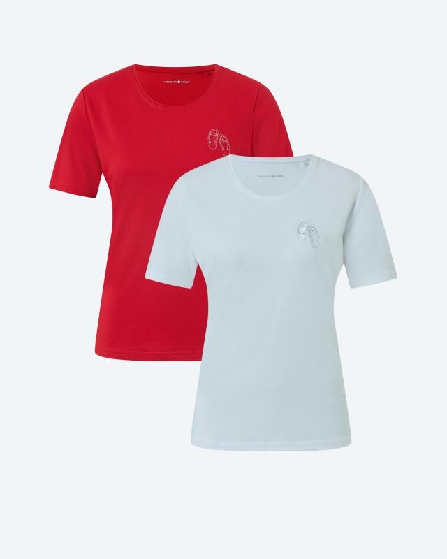 Produktabbildung für Shirt mit Sommermotiv, Doppelpack