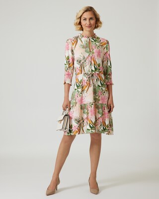 Kleid mit Paradies-Print