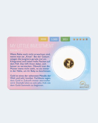 Goldmünze Gold Coin Card Rehkitz 2021