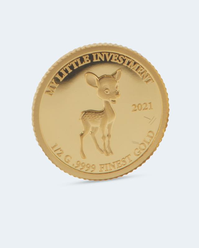 Goldmünze Gold Coin Card Rehkitz 2021
