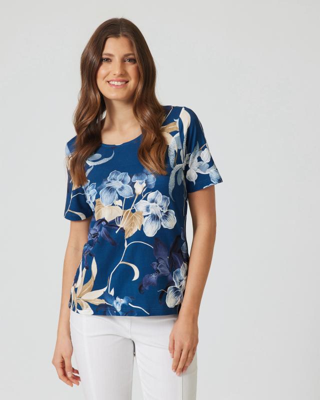 Produktabbildung für Shirt mit Blumendruck