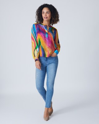 Bluse mit Seide
