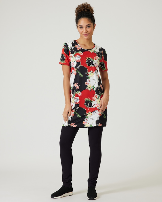 Bigshirt mit Foulard-Druck